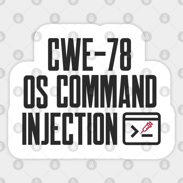 Secure Coding CWE-78 OS Command Injection Sticker by FSEstyle